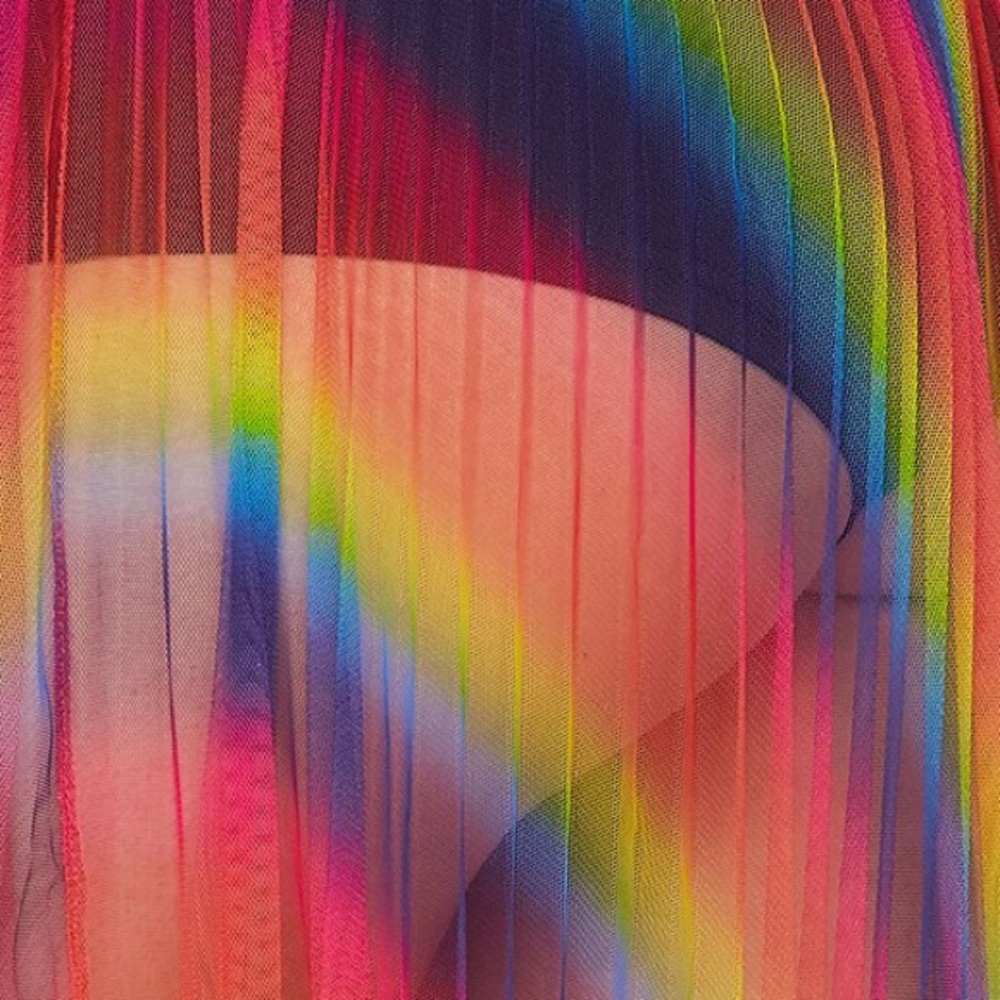 Pride Rainbow Sheer Skirt Cover Up - Picture 4 of 7